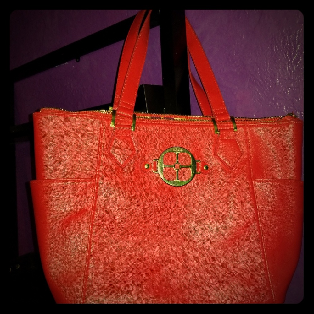 Red shoulder bag